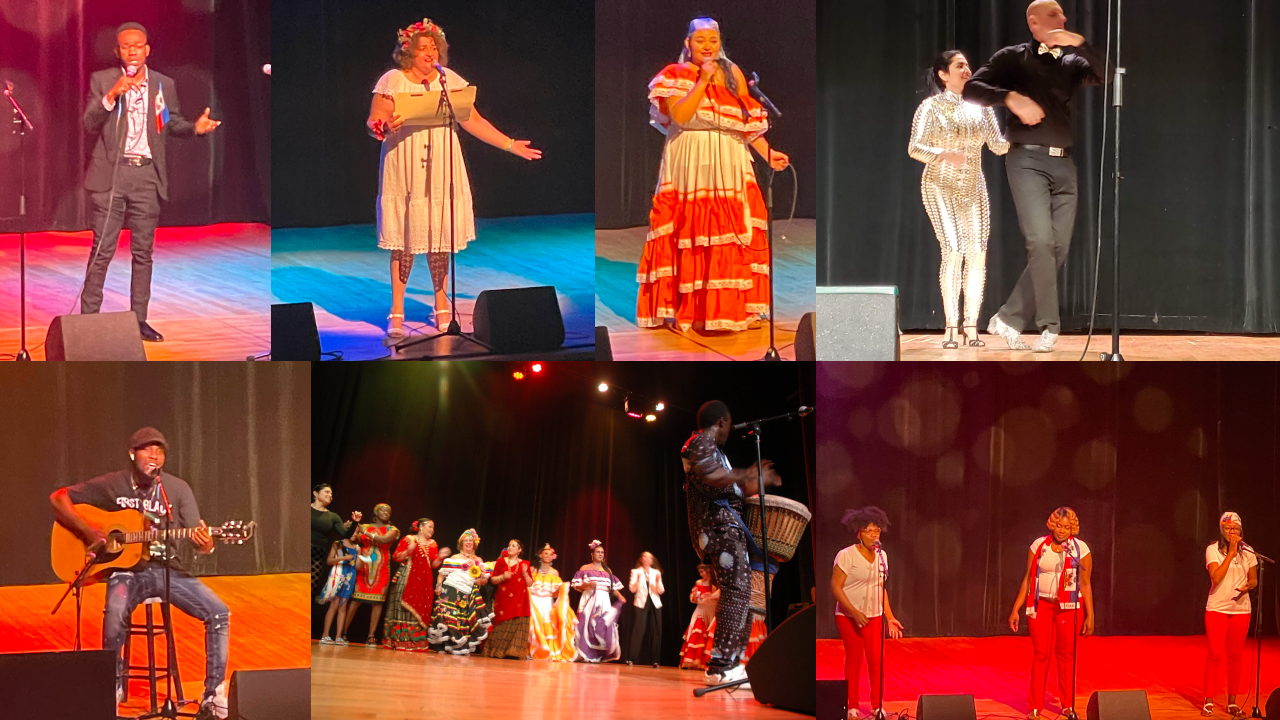 Collage of performers in previous Immigrate Voices showcases